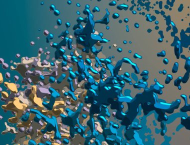 Soyut arka plan sanatı. 3 boyutlu illüstrasyon. Tuvalde fırça darbeleri. Çok renkli arkaplan. Çağdaş sanat. Sanatsal dijital palet.