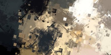 Soyut arka plan sanatı. 2D çizim. Etkileyici yağlı boya resim. Tuvalde fırça darbeleri. Modern sanat. Çok renkli arkaplan. Çağdaş sanat. İfade. Sanatsal dijital palet.