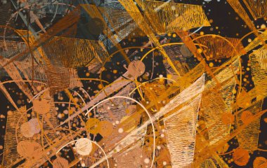 Soyut arka plan sanatı. 2D çizim. Etkileyici yağlı boya resim. Tuvalde fırça darbeleri. Modern sanat. Çok renkli arkaplan. Çağdaş sanat. İfade. Sanatsal dijital palet.