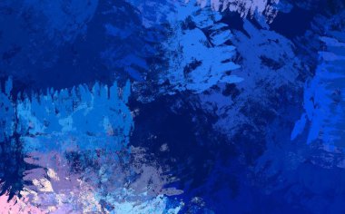 Soyut arka plan sanatı. 2D çizim. Etkileyici yağlı boya resim. Tuvalde fırça darbeleri. Modern sanat. Çok renkli arkaplan. Çağdaş sanat. İfade. Sanatsal dijital palet.