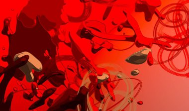 Soyut arka plan sanatı. 3 boyutlu illüstrasyon. Tuvalde fırça darbeleri. Çok renkli arkaplan. Çağdaş sanat. Sanatsal dijital palet.