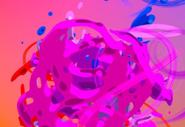 Soyut arka plan sanatı. 3 boyutlu illüstrasyon. Çok renkli arkaplan. Çağdaş sanat. Sanatsal dijital palet.