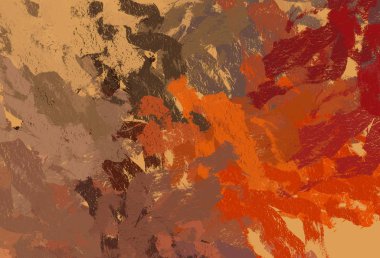 Soyut arka plan sanatı. 2D çizim. Etkileyici yağlı boya resim. Tuvalde fırça darbeleri. Modern sanat. Çok renkli arkaplan. Çağdaş sanat. İfade. Sanatsal dijital palet.