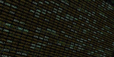 Yazılım geliştirici programlama kodu. Soyut modern sanal bilgisayar senaryosu. Masaüstü ekranında yazılım geliştirici programcının çalışması 