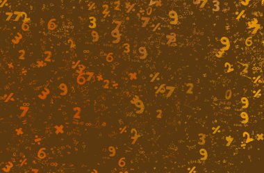 Matematik. 2D çizim. Numaralı soyut arkaplan, boşluğu kopyala 