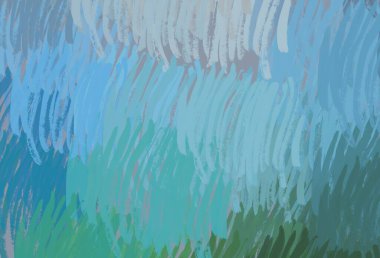 Soyut arka plan sanatı. 2D çizim. Etkileyici yağlı boya resim. Tuvalde fırça darbeleri. Modern sanat. Çok renkli arkaplan. Çağdaş sanat. İfade. Sanatsal dijital palet.