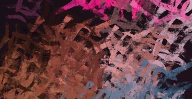 Soyut arka plan sanatı. 2D çizim. Etkileyici yağlı boya resim. Tuvalde fırça darbeleri. Modern sanat. Çok renkli arkaplan. Çağdaş sanat. İfade. Sanatsal dijital palet.