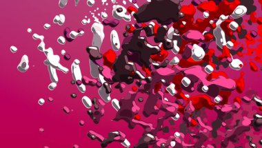 Soyut arka plan sanatı. 3 boyutlu illüstrasyon. Tuvalde fırça darbeleri. Çok renkli arkaplan. Çağdaş sanat. Sanatsal dijital palet.