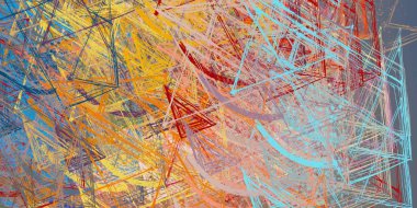 Soyut arka plan sanatı. 2D çizim. Etkileyici yağlı boya resim. Tuvalde fırça darbeleri. Modern sanat. Çok renkli arkaplan. Çağdaş sanat. İfade. Sanatsal dijital palet.