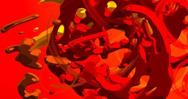 Soyut arka plan sanatı. 3 boyutlu illüstrasyon. Çok renkli arkaplan. Çağdaş sanat. Sanatsal dijital palet.