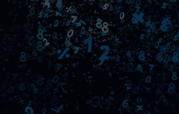 Математика. 2-я иллюстрация. Абстрактный фон с цифрами, пространство для копирования 