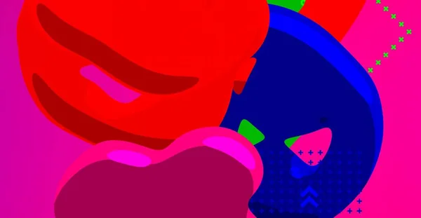 Абстрактное Фоновое Искусство Трехмерная Иллюстрация Брусштрихи Трости Разноцветный Рюкзак Современное — стоковое фото