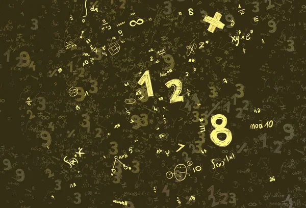 Matematika Ilustrace Abstraktní Pozadí Čísly Kopírovací Prostor — Stock fotografie