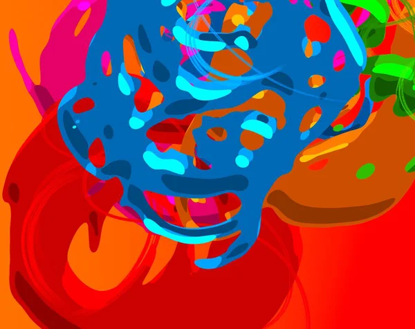 Абстрактне Фонове Мистецтво Ілюстрація Різнокольоровий Фон Сучасне Мистецтво Художня Цифрова — стокове фото