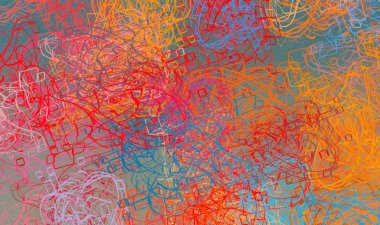 Soyut arka plan sanatı. 2D çizim. Etkileyici yağlı boya resim. Tuvalde fırça darbeleri. Modern sanat. Çok renkli arkaplan. Çağdaş sanat. İfade. Sanatsal dijital palet.