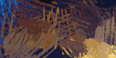 Soyut arka plan sanatı. 2D çizim. Etkileyici yağlı boya resim. Tuvalde fırça darbeleri. Modern sanat. Çok renkli arkaplan. Çağdaş sanat. İfade. Sanatsal dijital palet.