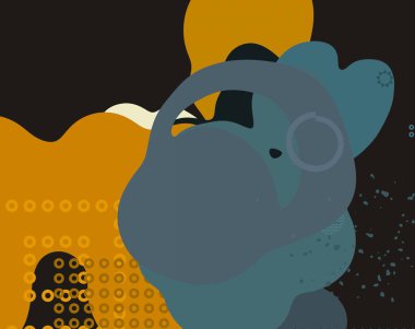 Soyut arka plan sanatı. 3 boyutlu illüstrasyon. Çok renkli arkaplan. Çağdaş sanat. Sanatsal dijital palet.