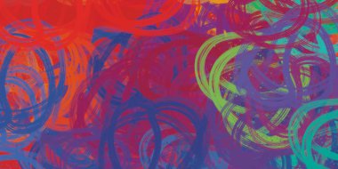 Soyut arka plan sanatı. 2D çizim. Etkileyici yağlı boya resim. Tuvalde fırça darbeleri. Modern sanat. Çok renkli arkaplan. Çağdaş sanat. İfade. Sanatsal dijital palet.