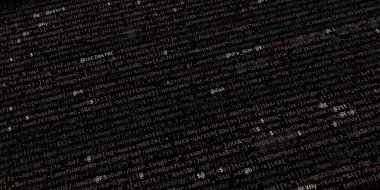 Yazılım geliştirici programlama kodu. Soyut modern sanal bilgisayar senaryosu. Masaüstü ekranında yazılım geliştirici programcının çalışması 