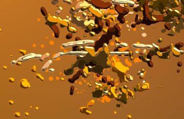 Soyut arka plan sanatı. 3 boyutlu illüstrasyon. Çok renkli arkaplan. Çağdaş sanat. Sanatsal dijital palet.