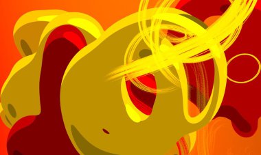 Soyut arka plan sanatı. 3 boyutlu illüstrasyon. Çok renkli arkaplan. Çağdaş sanat. Sanatsal dijital palet.