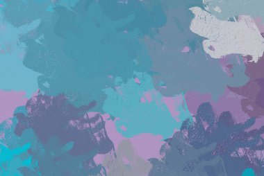 Soyut arka plan sanatı. 2D çizim. Etkileyici yağlı boya resim. Tuvalde fırça darbeleri. Modern sanat. Çok renkli arkaplan. Çağdaş sanat. İfade. Sanatsal dijital palet.