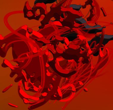 Soyut arka plan sanatı. 3 boyutlu illüstrasyon. Çok renkli arkaplan. Çağdaş sanat. Sanatsal dijital palet.