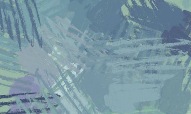 Soyut arka plan sanatı. 2D çizim. Etkileyici yağlı boya resim. Tuvalde fırça darbeleri. Modern sanat. Çok renkli arkaplan. Çağdaş sanat. İfade. Sanatsal dijital palet.