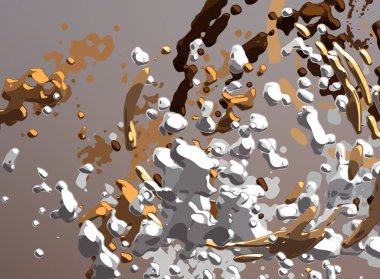 Soyut arka plan sanatı. 3 boyutlu illüstrasyon. Tuvalde fırça darbeleri. Çok renkli arkaplan. Çağdaş sanat. Sanatsal dijital palet.