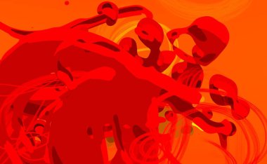 Soyut arka plan sanatı. 3 boyutlu illüstrasyon. Tuvalde fırça darbeleri. Çok renkli arkaplan. Çağdaş sanat. Sanatsal dijital palet.