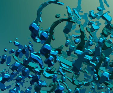 Soyut arka plan sanatı. 3 boyutlu illüstrasyon. Tuvalde fırça darbeleri. Çok renkli arkaplan. Çağdaş sanat. Sanatsal dijital palet.