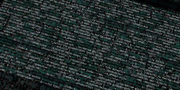 Programvaruutvecklarens Programkod Abstrakt Modern Virtuell Dator Manus Programvaruutvecklarens Programmerares Arbete — Stockfoto