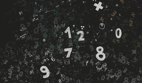 Math Illustration Abstract Background Numbers Copy Space — Stock Photo, Image