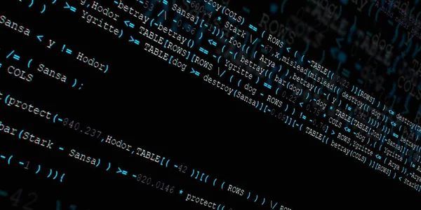 Programmiercode Für Softwareentwickler Abstraktes Modernes Virtuelles Computerskript Arbeit Des Software — Stockfoto