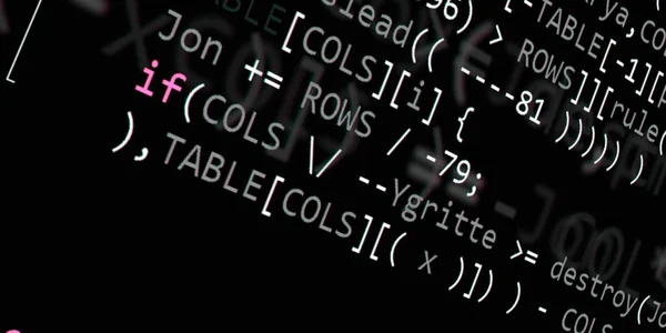 Programmiercode Für Softwareentwickler Abstraktes Modernes Virtuelles Computerskript Arbeit Des Software — Stockfoto