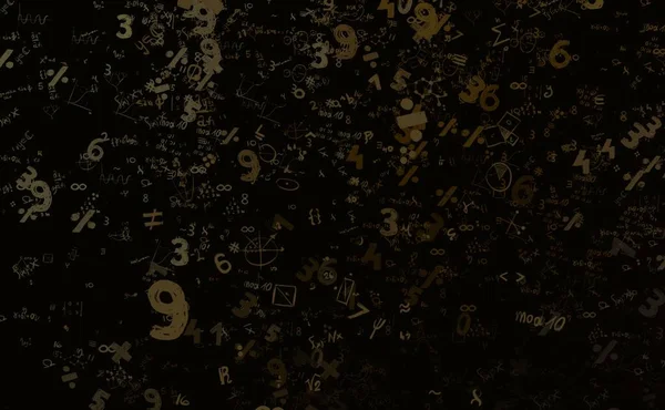 Matematik. 2D çizim. Numaralı soyut arkaplan, boşluğu kopyala 