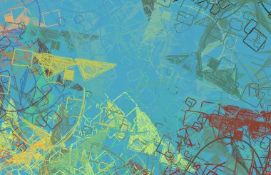 Soyut arka plan sanatı. 2D çizim. Etkileyici yağlı boya resim. Tuvalde fırça darbeleri. Modern sanat. Çok renkli arkaplan. Çağdaş sanat. İfade. Sanatsal dijital palet.