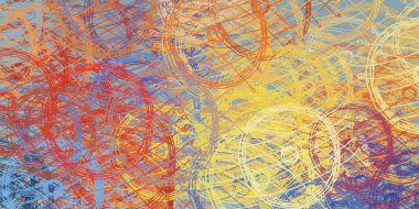 Soyut arka plan sanatı. 2D çizim. Etkileyici yağlı boya resim. Tuvalde fırça darbeleri. Modern sanat. Çok renkli arkaplan. Çağdaş sanat. İfade. Sanatsal dijital palet.