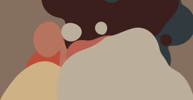 Soyut arka plan sanatı. 3 boyutlu illüstrasyon. Çok renkli arkaplan. Çağdaş sanat. Sanatsal dijital palet.