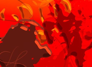 Soyut arka plan sanatı. 3 boyutlu illüstrasyon. Çok renkli arkaplan. Çağdaş sanat. Sanatsal dijital palet.