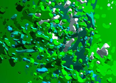 Soyut arka plan sanatı. 3 boyutlu illüstrasyon. Çok renkli arkaplan. Çağdaş sanat. Sanatsal dijital palet.