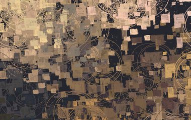 Soyut arka plan sanatı. 2D çizim. Etkileyici yağlı boya resim. Tuvalde fırça darbeleri. Modern sanat. Çok renkli arkaplan. Çağdaş sanat. İfade. Sanatsal dijital palet.