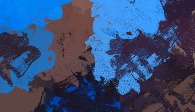 Soyut arka plan sanatı. 2D çizim. Etkileyici yağlı boya resim. Tuvalde fırça darbeleri. Modern sanat. Çok renkli arkaplan. Çağdaş sanat. İfade. Sanatsal dijital palet.