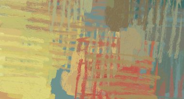 Soyut arka plan sanatı. 2D çizim. Etkileyici yağlı boya resim. Tuvalde fırça darbeleri. Modern sanat. Çok renkli arkaplan. Çağdaş sanat. İfade. Sanatsal dijital palet.