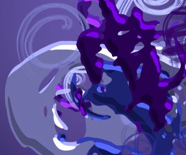 Soyut arka plan sanatı. 3 boyutlu illüstrasyon. Tuvalde fırça darbeleri. Çok renkli arkaplan. Çağdaş sanat. Sanatsal dijital palet.