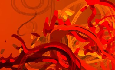 Soyut arka plan sanatı. 3 boyutlu illüstrasyon. Çok renkli arkaplan. Çağdaş sanat. Sanatsal dijital palet.