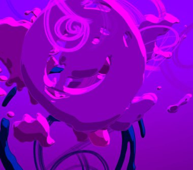 Soyut arka plan sanatı. 3 boyutlu illüstrasyon. Tuvalde fırça darbeleri. Çok renkli arkaplan. Çağdaş sanat. Sanatsal dijital palet.