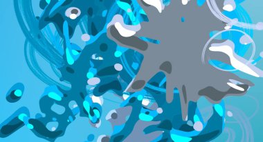 Soyut arka plan sanatı. 3 boyutlu illüstrasyon. Tuvalde fırça darbeleri. Çok renkli arkaplan. Çağdaş sanat. Sanatsal dijital palet.