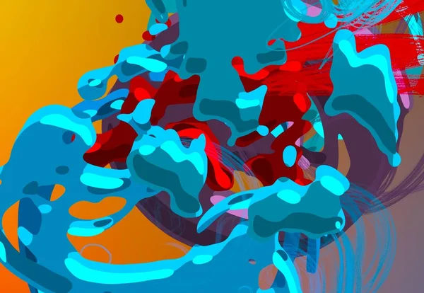 Abstrakte Hintergrundkunst Illustration Bunte Kulisse Zeitgenössische Kunst Künstlerische Digitale Palette — Stockfoto