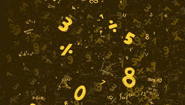 Matemática Ilustração Fundo Abstrato Com Números Espaço Cópia — Fotografia de Stock